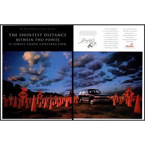 1994 Isuzu Trooper 4x4 SUV 2 Page Vintage Print Ad Construction Signs Wall Art